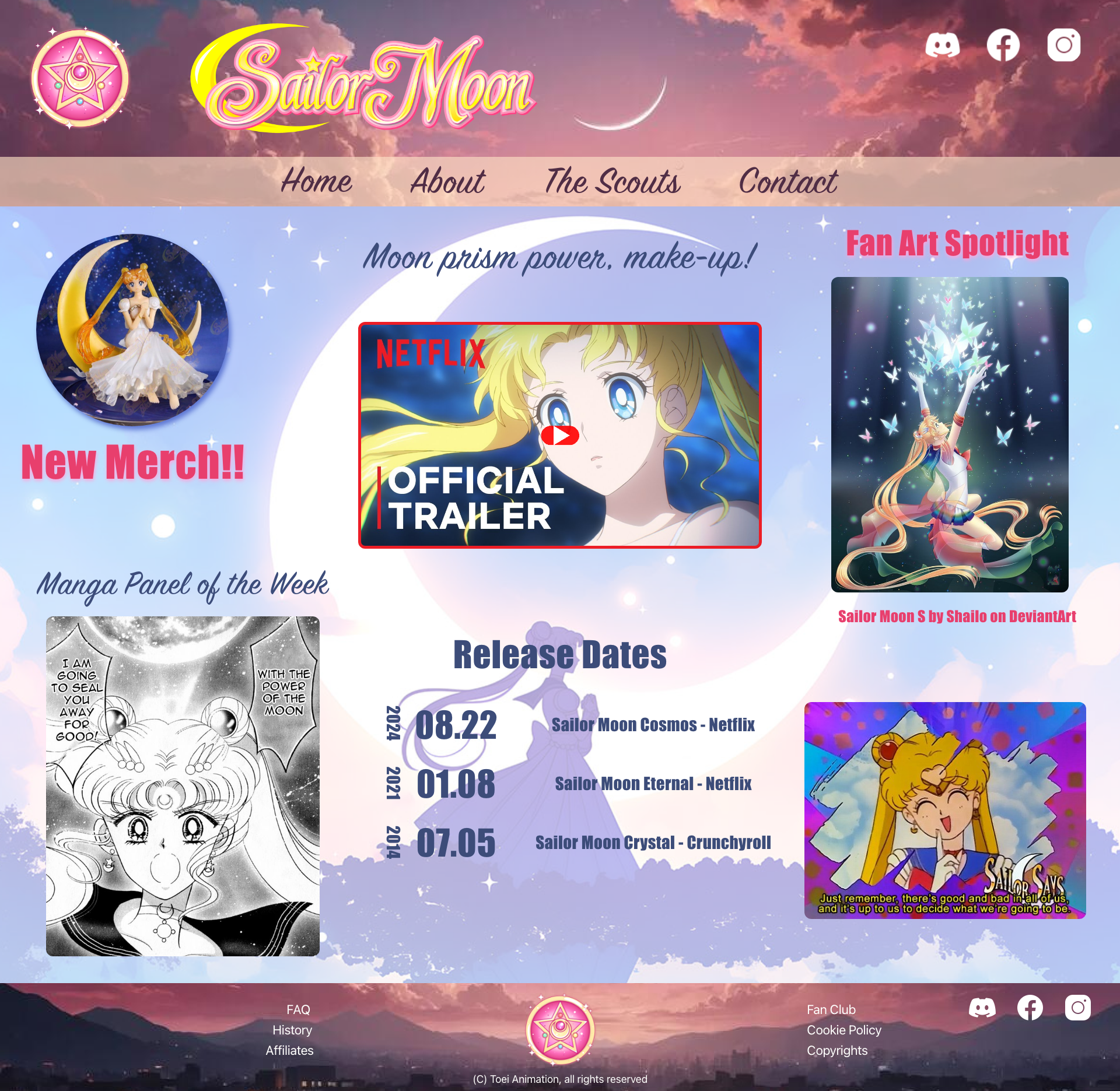 Sailor Moon Fansite Home Page